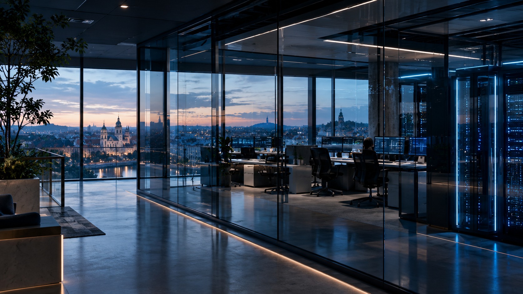 Office at evening